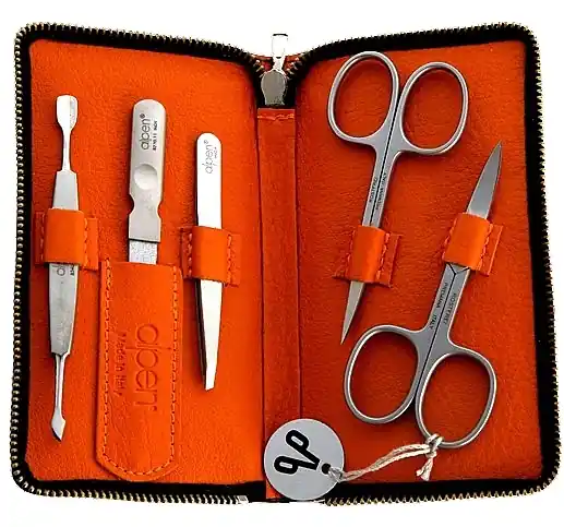 Manicure Set, 5 tools, 6842R, red - Accessories