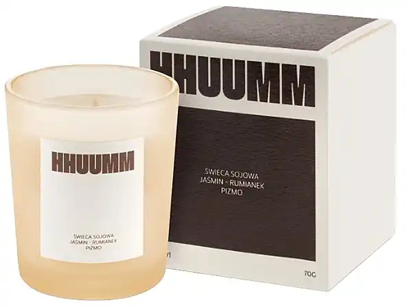 Soy Candle with Jasmine, Chamomile & Musk Scent - Bath and Body