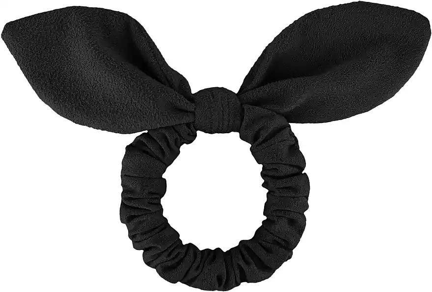 Suede Hair Band 'Bunny', black - Accessories