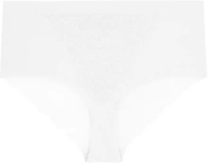 Women Maxi Bikini Panties with Decorative Lace BCL650-009, white