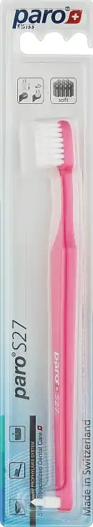 Children's toothbrush, with single tuft attachment, soft, raspberry - Bath and Body