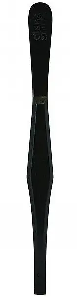 Straight Yyebrow Tweezers 8 cm, black - Accessories
