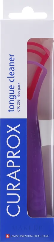 Tongue Cleaner Set CTC 203, pink + purple - Bath and Body