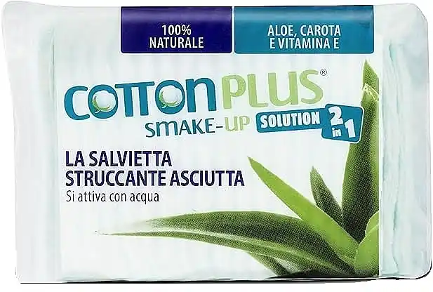 Water-activated makeup remover pads with aloe vera, 40 pcs