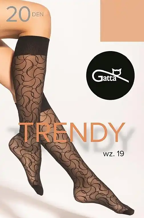 Women Knee Socks 20 Den 'Trendy Wz.19', daino - Clothes