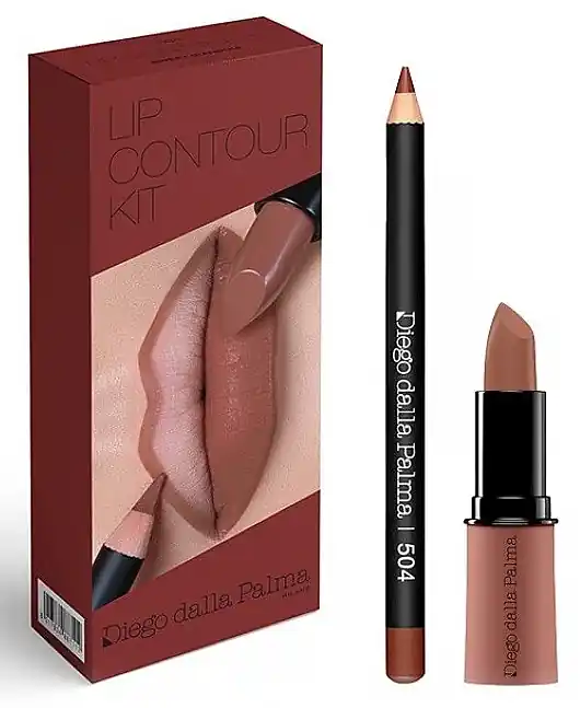 Diego Dalla Palma Lip Contour Kit 504 (lipstick/4g + lip/pencil/1.1g) - Makeup