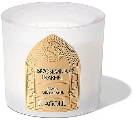 Peach & Caramel Scented Candle, matte - Bath and Body