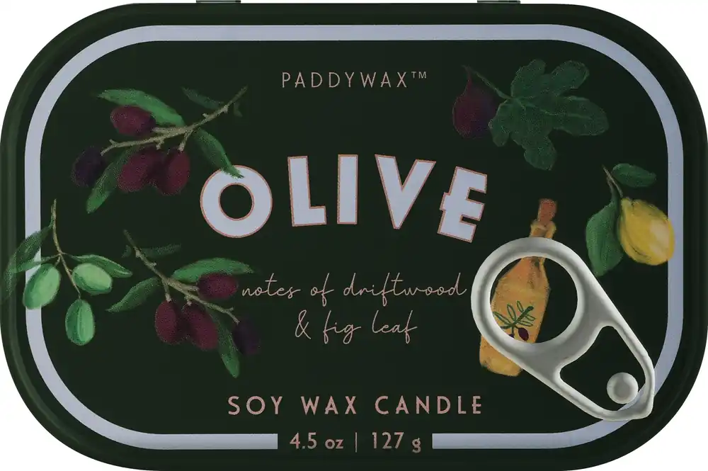 Olive Scented Candle in Tin Can - Bath and Body