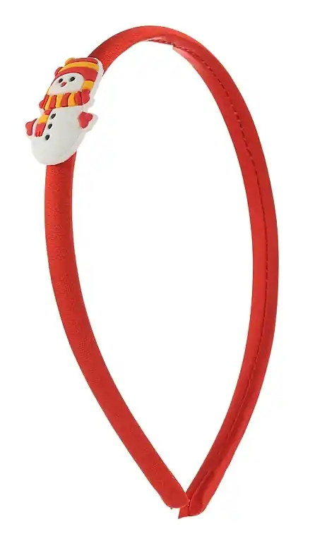 Christmas Hairband, FA-5741, red with snowman