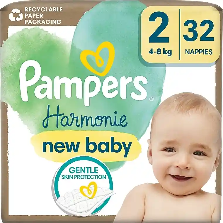Harmonie New Baby Diapers, size 2, 4-8 kg, 32 pcs