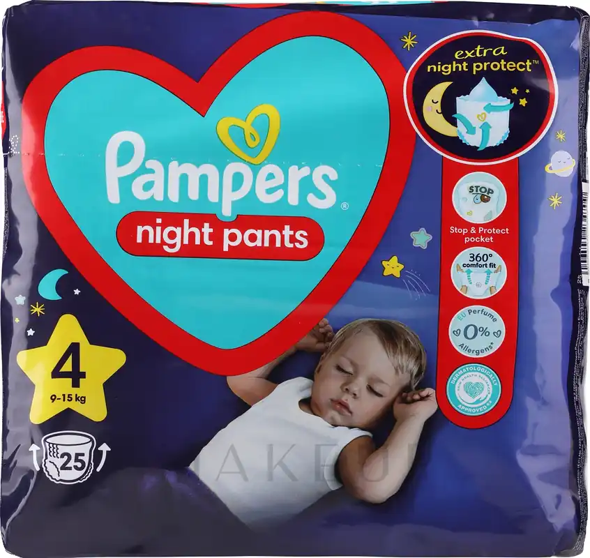 Night Diaper Pants, size 4, 9-15 kg, 25 pcs