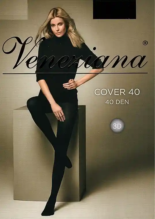 Women Tights "Cover 3D", 40 Den, grafitto - Clothes