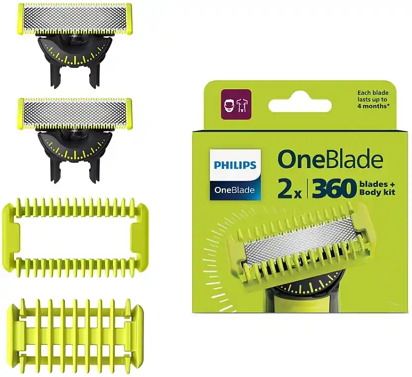 Replaceable Blades with Body Shave Heads - Men