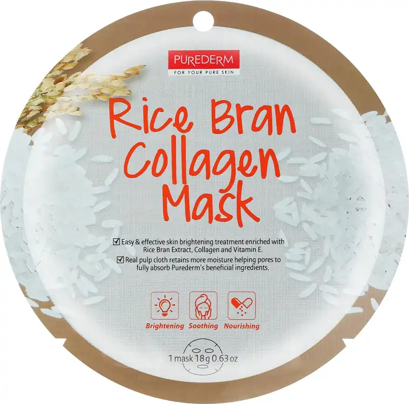 Rice Bran & Collagen Facial Sheet Mask - Skin Care Products
