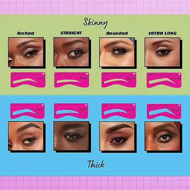 Eyebrow Stencils, thin - Accessories