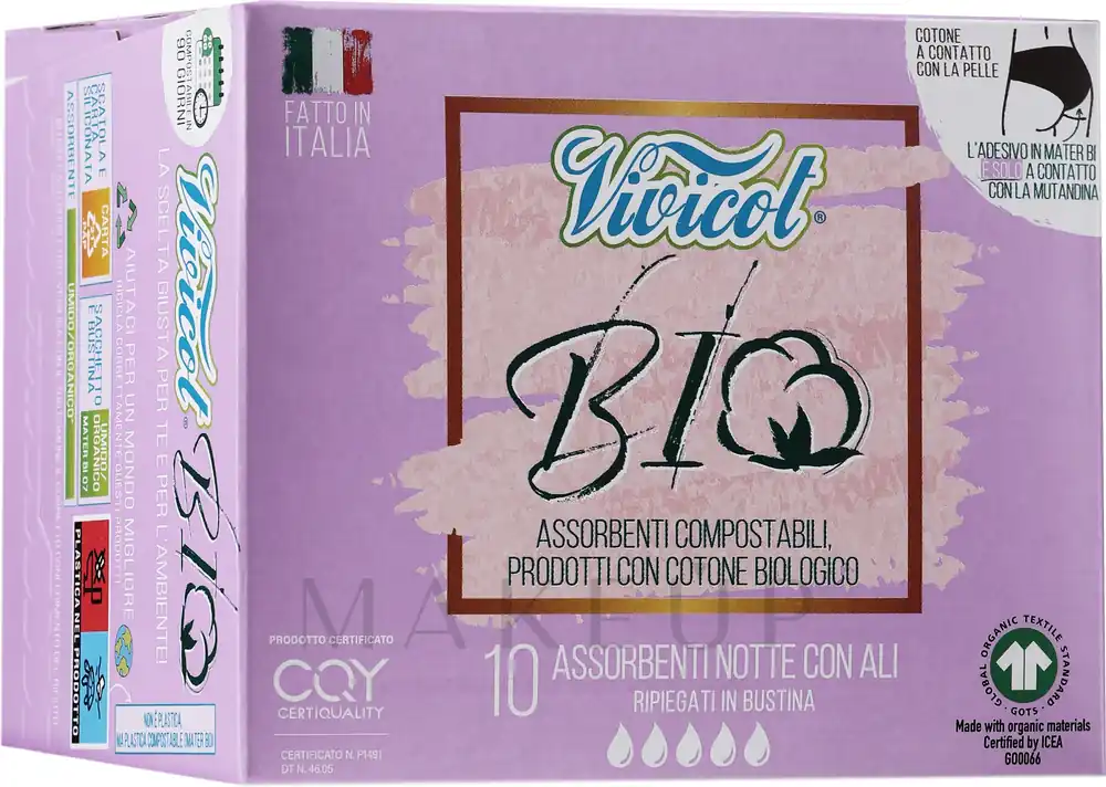 Night Sanitary Pads with Wings, 10 pcs - Bath and Body