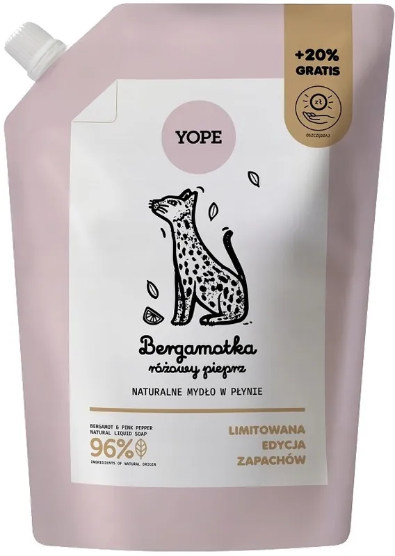 Liquid Hand Soap 'Bergamot and Pink Pepper', Refill Pack - Bath and Body