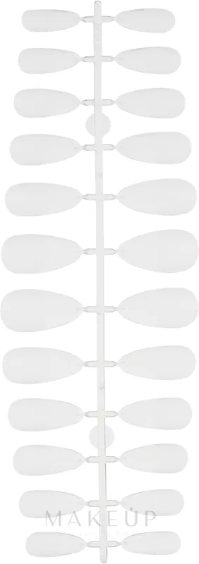 Soluble Gel Tips, medium, transparent, almond - Nails