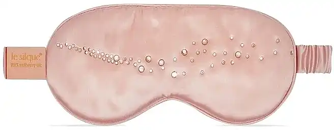 Silk Sleep Mask with Crystals, rose gold - Accessories