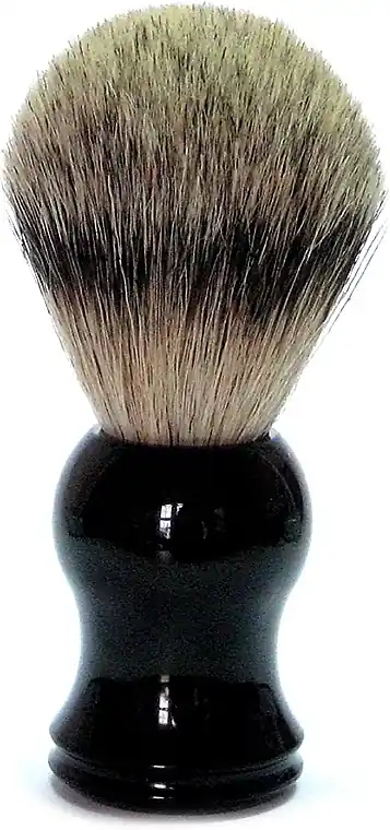 Shaving Brush with Badger Bristles, plastic, black - Men