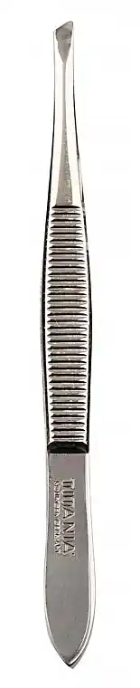Slanted Narrow Tweezers, 8 cm, 1071/B - Accessories