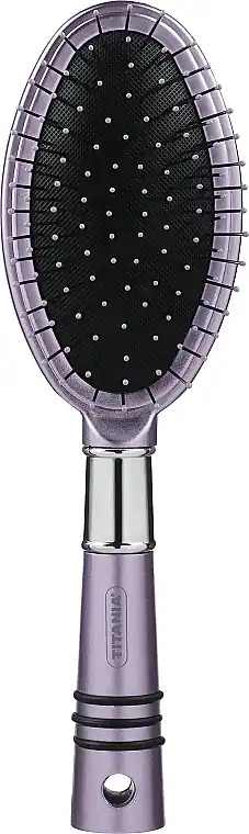 Massage Hair Brush 'Metallic', pearl-lilac