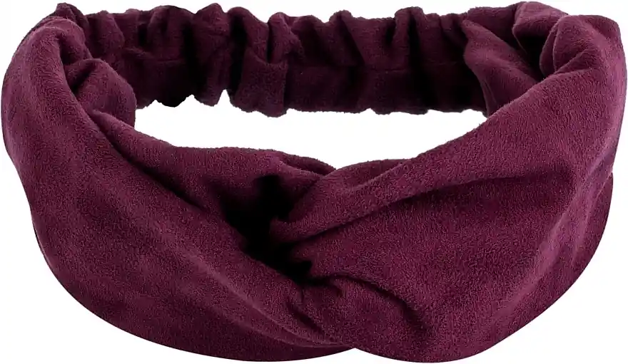 Suede Twist Headband, eco suede, burgundy - Accessories