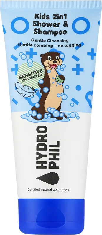 Kids 2-in-1 fragrance-free shower gel and shampoo 'Otter'