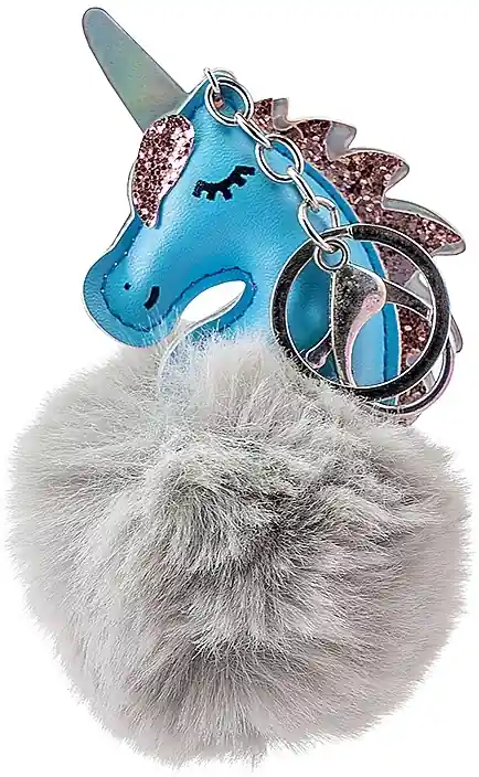 Keychain 'Fluffy Unicorn', blue - Accessories
