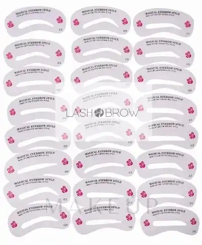 Brow Shaping Stencil, 24 forms - Accessories