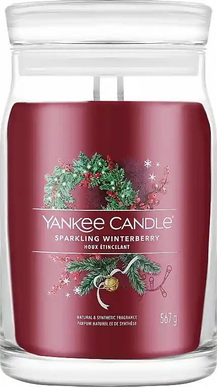 Scented Candle in Jar 'Sparkling Winterberry', 2 wicks - Bath and Body