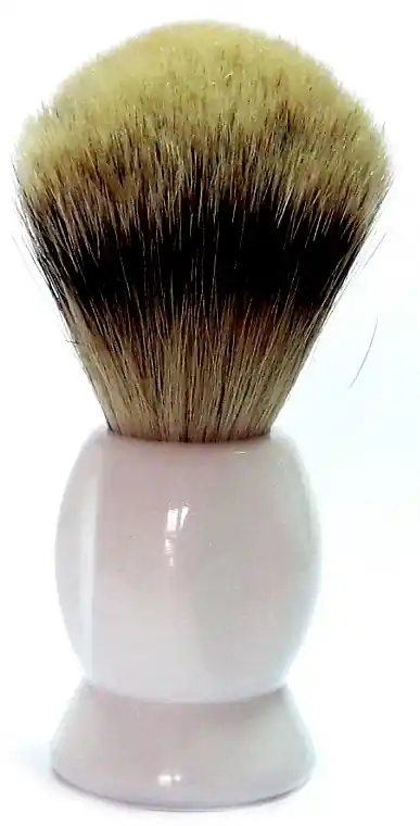 Badger Bristles Shaving Brush, white, plastic - Men