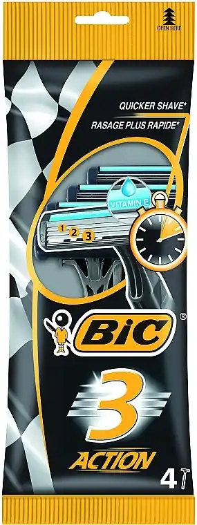 Men Shaving Razor "Action", 4 pcs