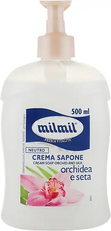 Liquid Cream Soap "Orchid & Silk", with dispenser - Bath and Body