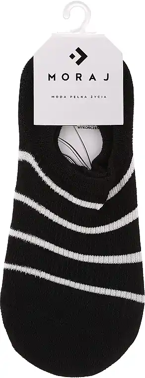 Low Women Socks CDB200-373, black with white stripes