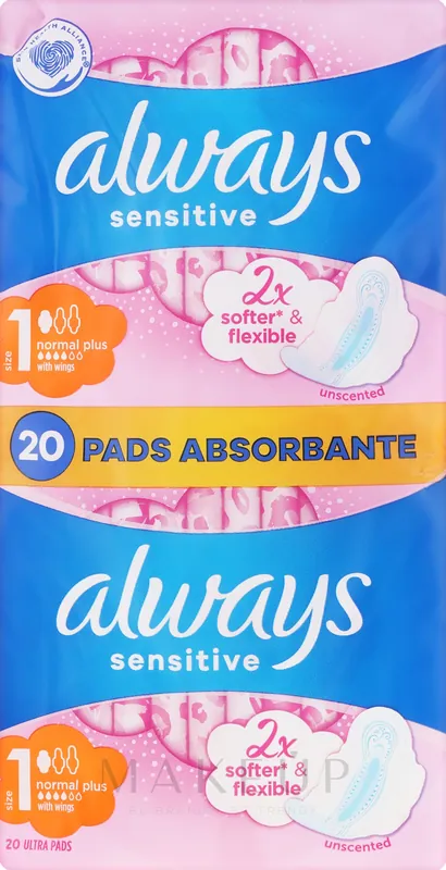 Sanitary Pads, 20pcs - Bath and Body