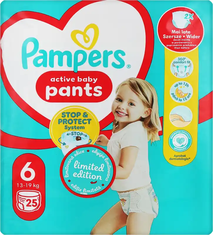 Pants Diapers, size 6, 14-19 kg, 25 pcs.