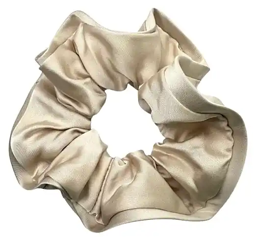 Satin Scrunchie with Edging, sandy - Accessories