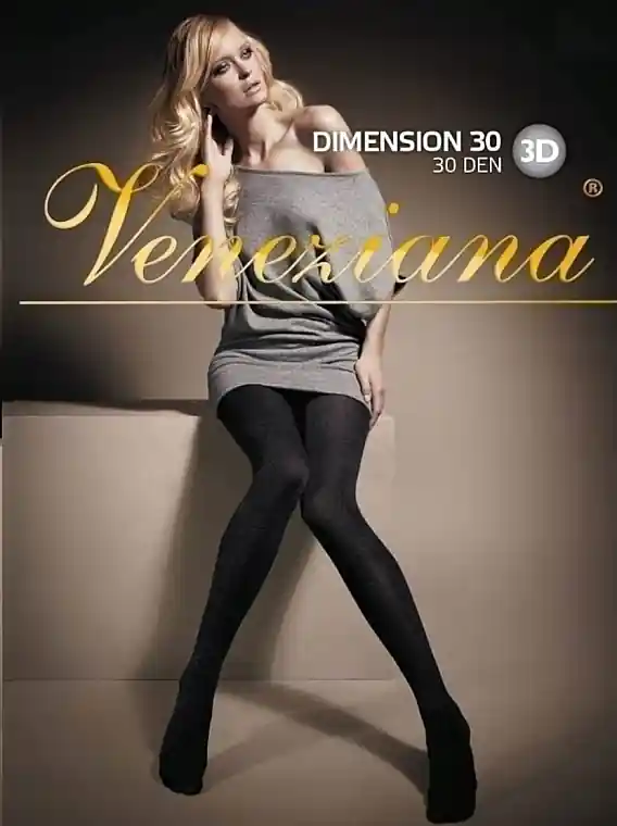 Tights "Dimension 3D", 30 Den, marrone - Clothes