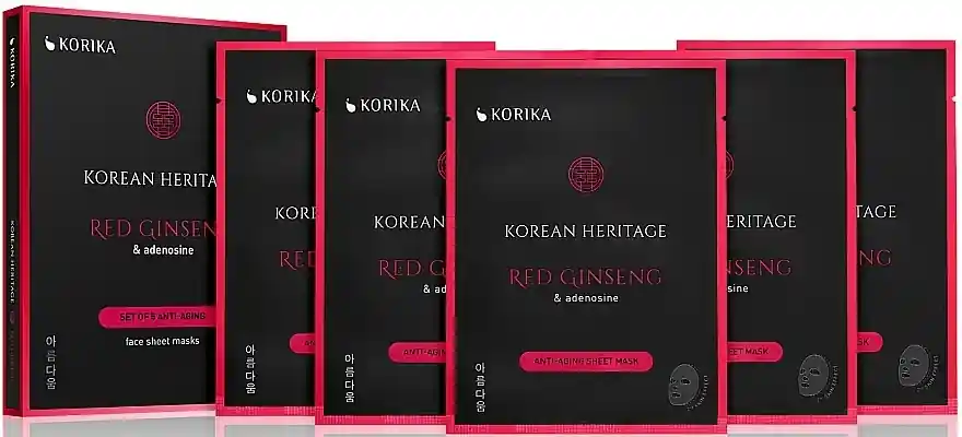 Red Ginseng & Adenosine Anti-Aging Fabric Mask Set