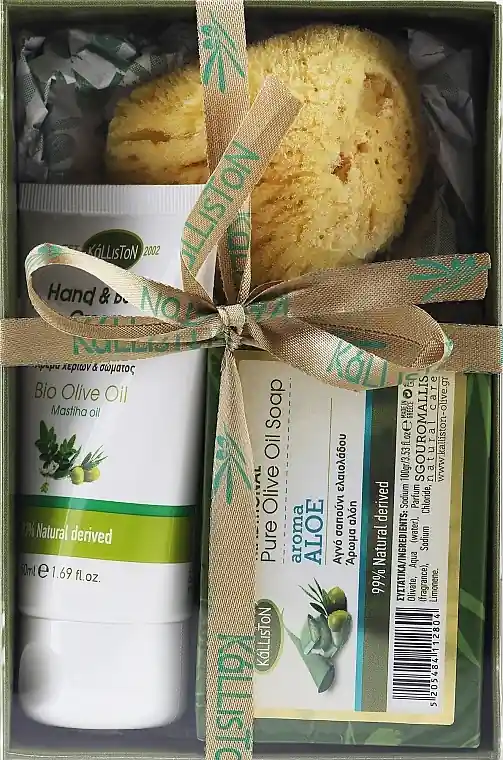 Set, cream with mastic oil & soap with aloe scent - Bath and Body