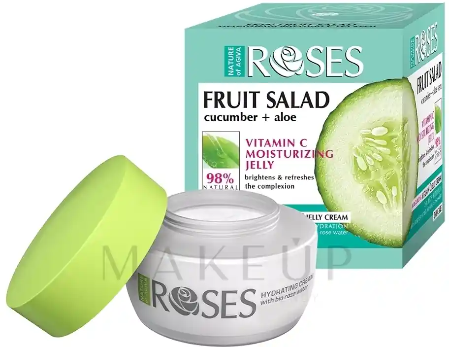 Moisturising Face Cream Gel with Cucumber, Aloe Vera & Rose Water - Skin Care Products