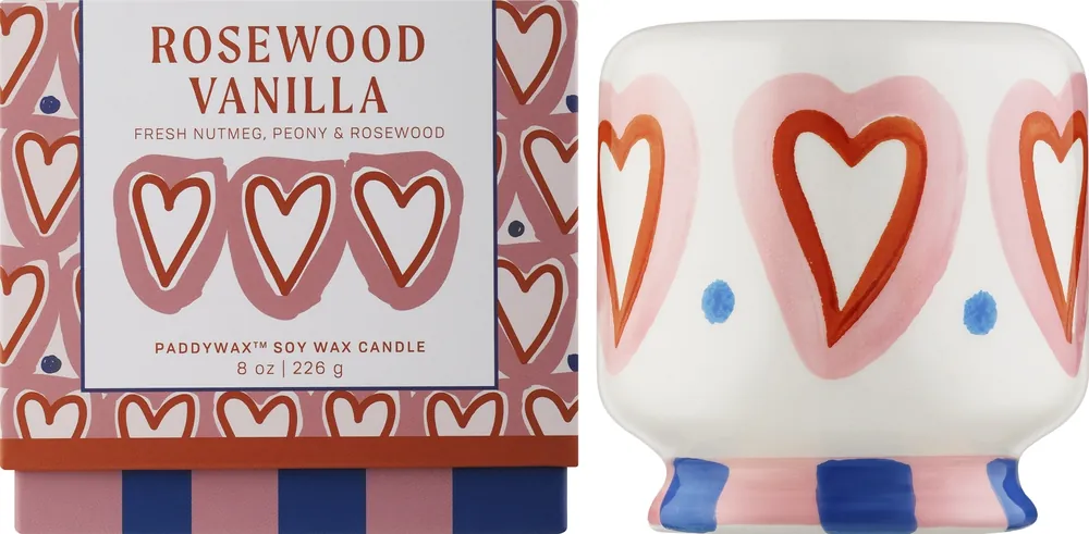 Rosewood Vanilla Scented Ceramic Candle - Bath and Body