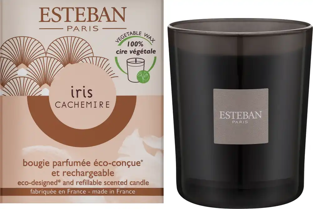 Esteban Iris Cachemire Refillable Scented Candle - Bath and Body