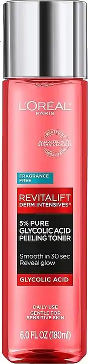 Facial Peeling Tonic with Glycolic Acid for All Skin Types, including Sensitive - Skin Care Products