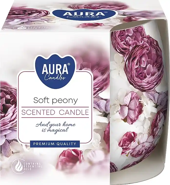 Soft Peony Scented Candle in Glass - Bath and Body