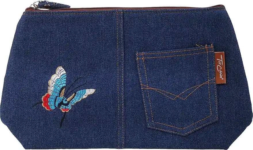 Makeup Bag "Motifs", 94767, navy with butterfly - Accessories