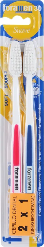 Toothbrushes, soft, white and pink, white and blue - Bath and Body