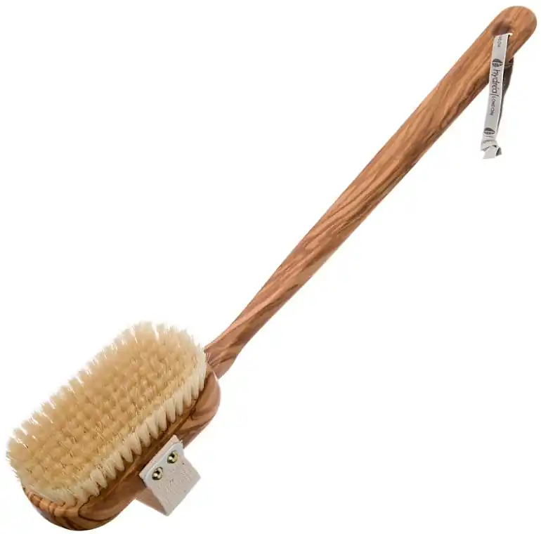 Olive Wood Body Brush with Detachable Handle - Accessories