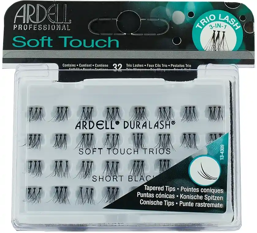 Ardell Professional Duralash Individual Soft Touch Trios Short Black - Makeup